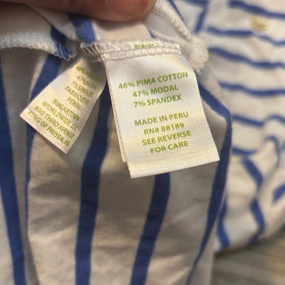 Lilly Pulitzer Blue and White Striped Tee size M NWOT - Picture 5 of 5